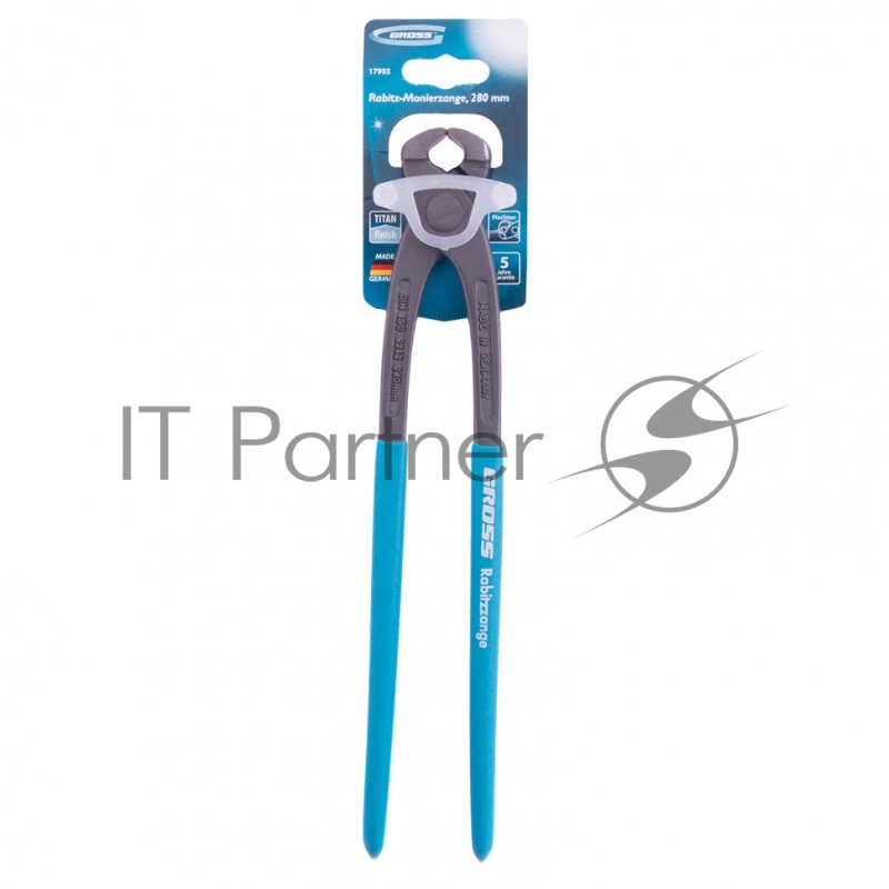 Клещи торцевые, обливные рукоятки 280 мм// Gross