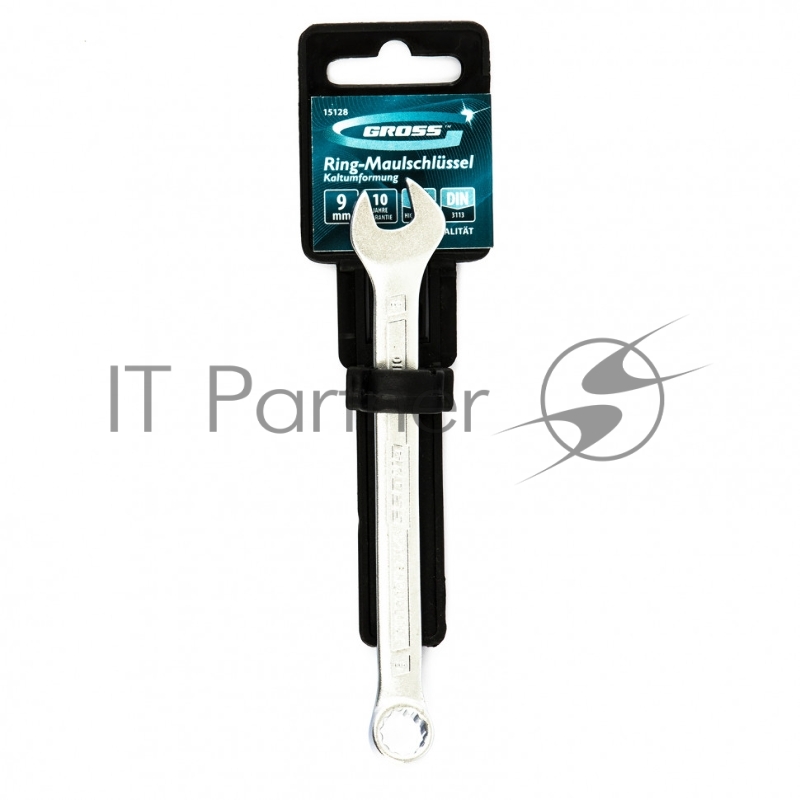 Ключ комбинированный 9 мм, CrV, холодный штамп// Gross