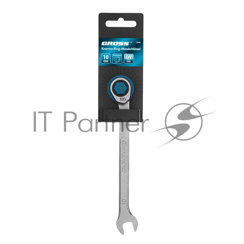Ключ комбинированный трещоточный 10 мм// Gross