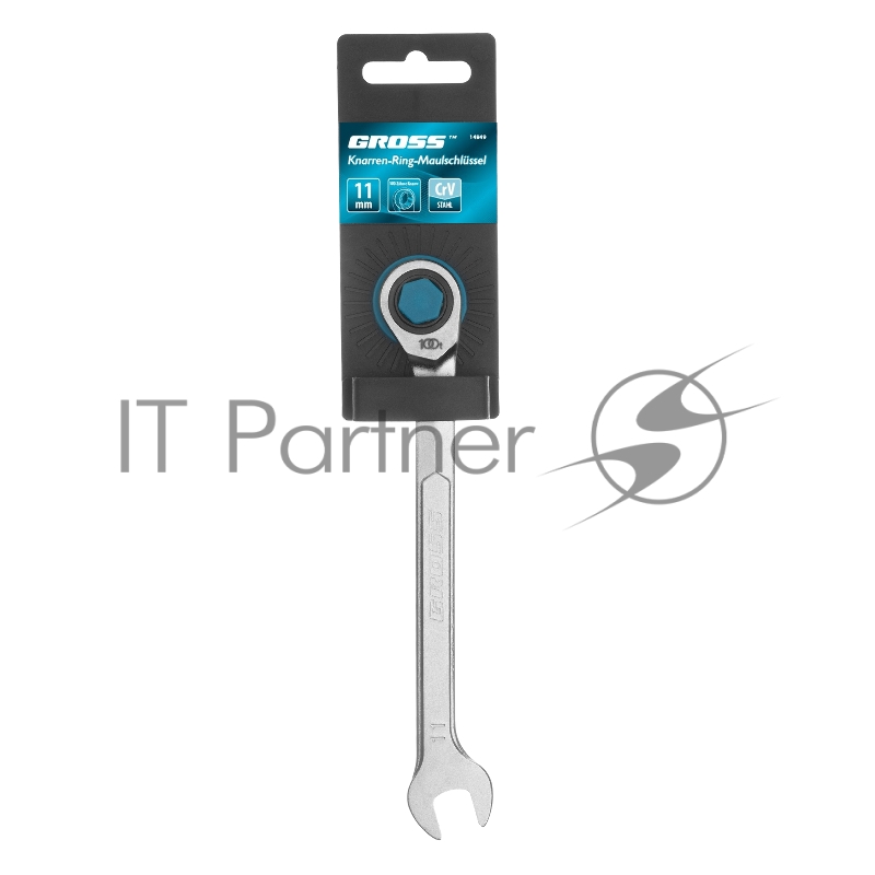 Ключ комбинированный трещоточный 11 мм// Gross