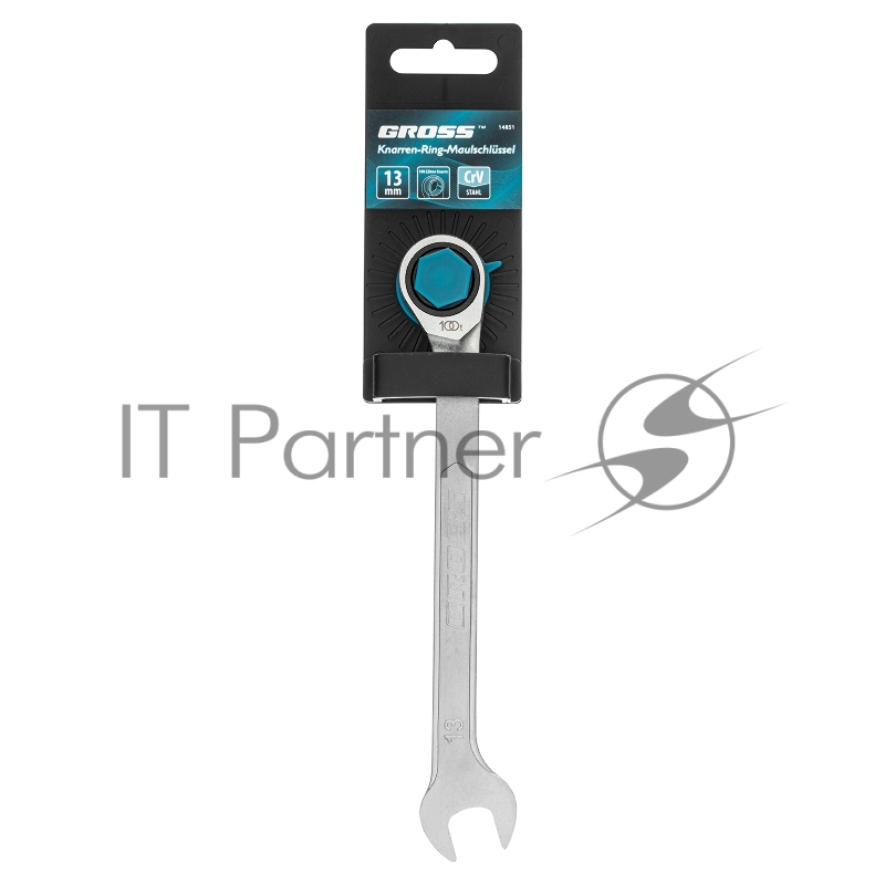Ключ комбинированный трещоточный 13 мм// Gross