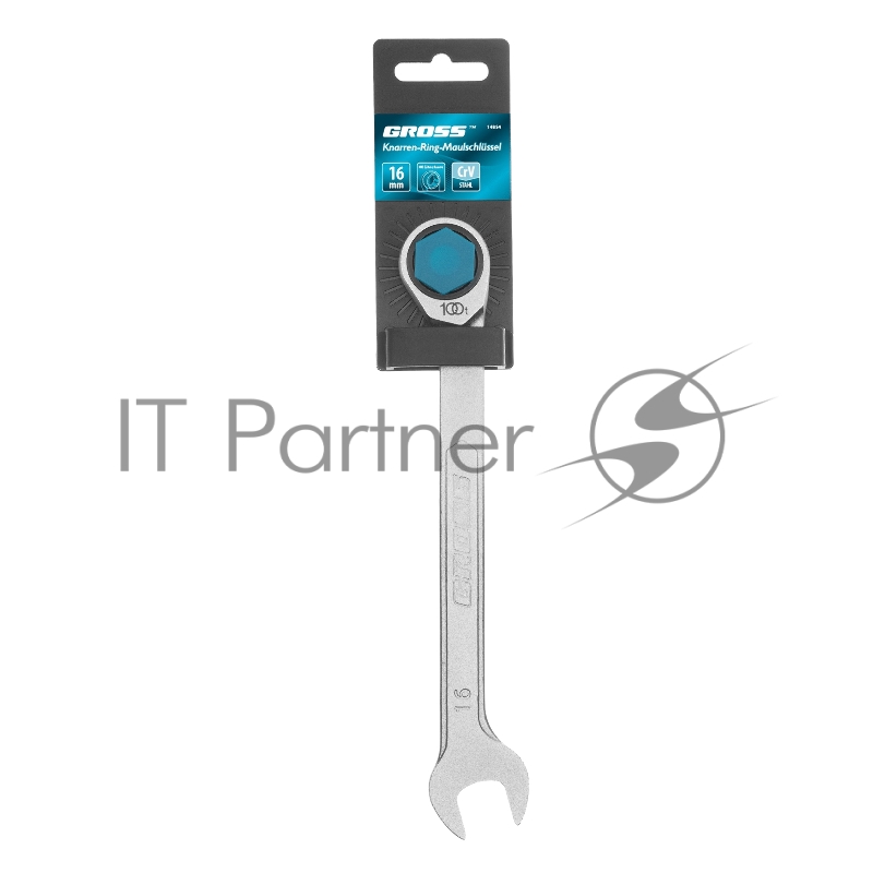 Ключ комбинированный трещоточный 16 мм// Gross