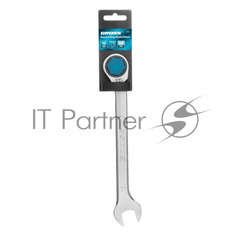 Ключ комбинированный трещоточный 19 мм// Gross
