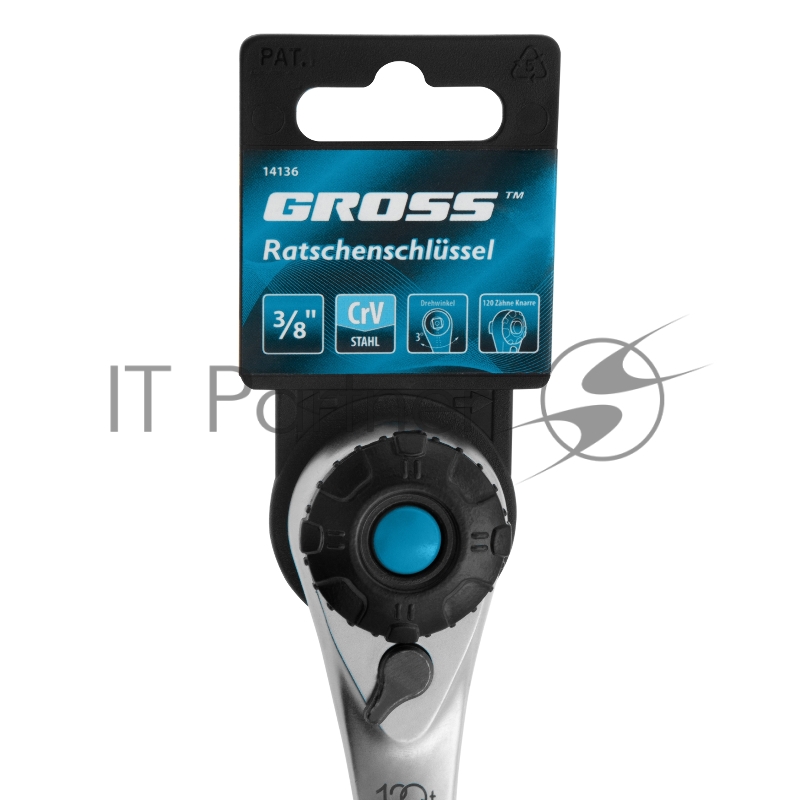 Ключ трещоточный, 120 зубьев 3/8// Gross