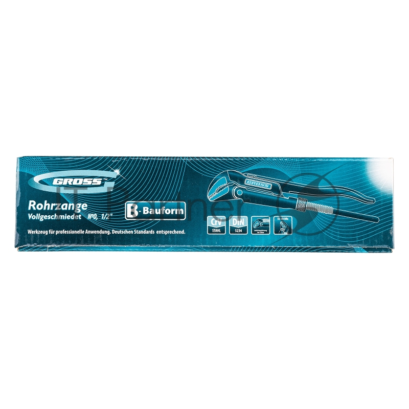 Ключ трубный рычажный, №0, 0.5, цельнокованый, CrV, тип B// Gross