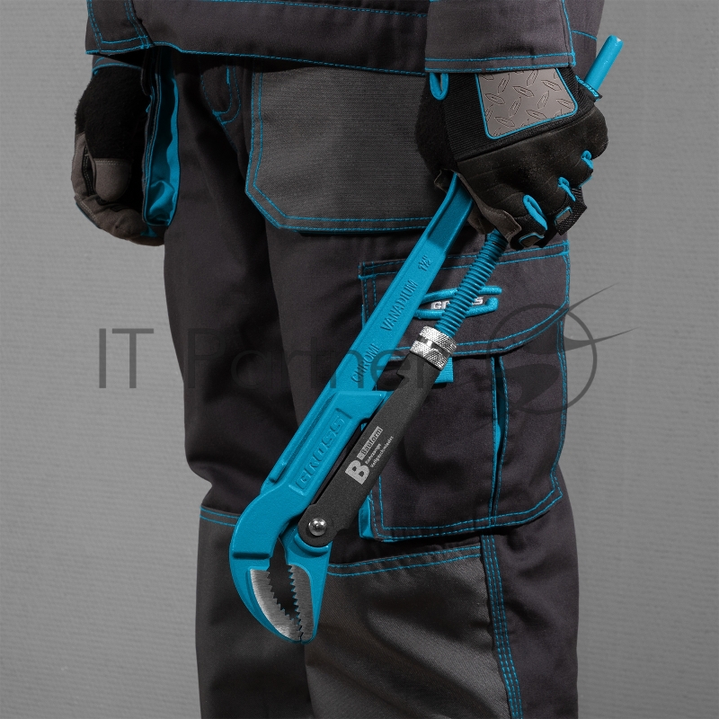 Ключ трубный рычажный, №2, 1,5, цельнокованый, CrV, тип B// Gross