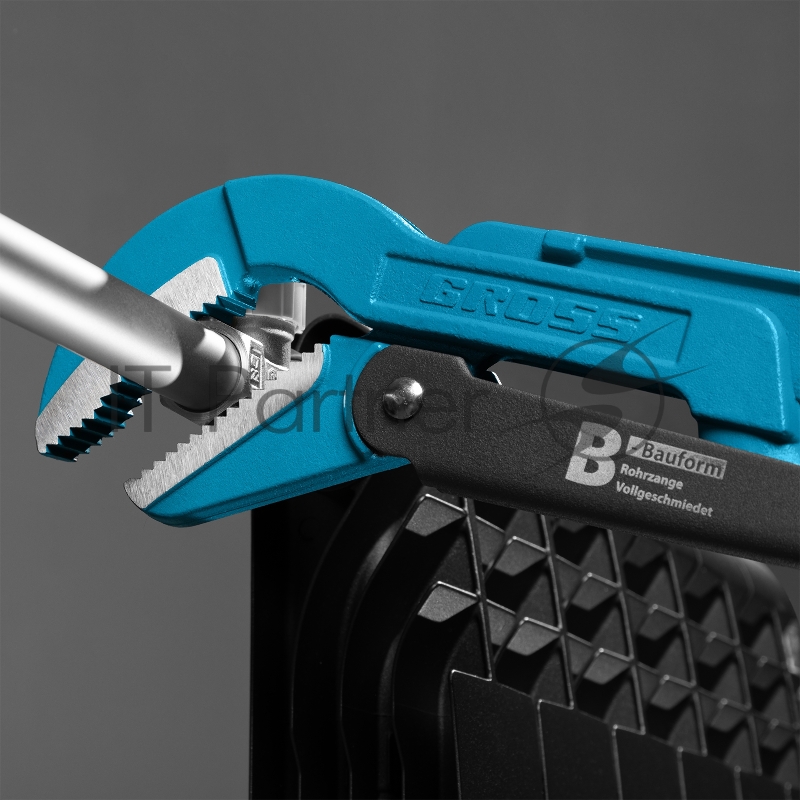 Ключ трубный рычажный, №2, 1,5, цельнокованый, CrV, тип B// Gross