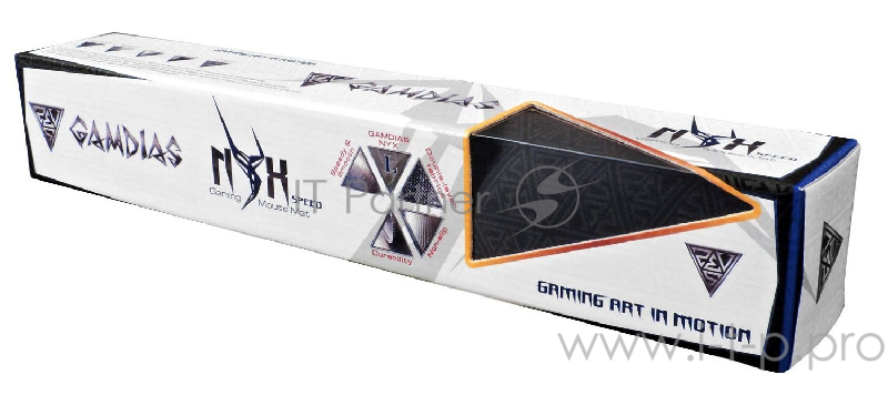 Gamdias NYX SPEED (L) игровой коврик для мыши (430 x 350 x 4, прострочка, Ткань, Природная резина)