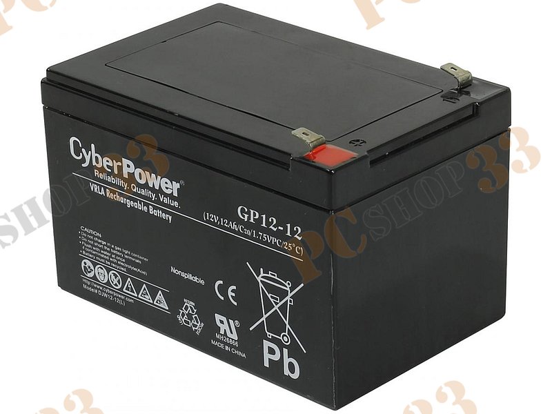 Батарея аккумуляторная CyberPower GP12-12 12В 12А*ч