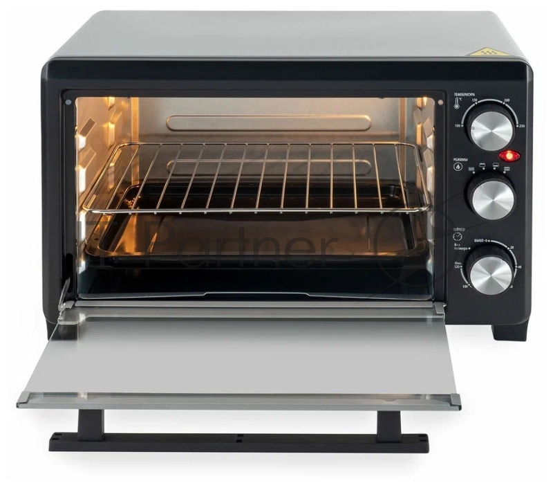 Мини-печь Hyundai MIO-HY072 23л. 1500Вт серебристый/черный