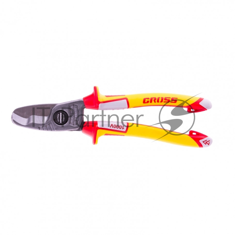 Кабелерез, диэлектрические рукоятки до 1000 В, трехкомпонентные рукоятки, 210 мм// Gross