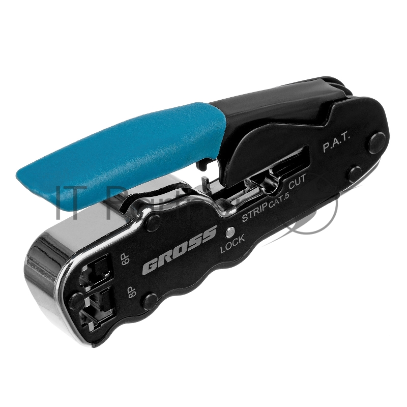 Клещи для обжима телефонных и компьютерных клемм RJ45, 8P и RJ11/12, 6P, компакт., CAT5// Gross