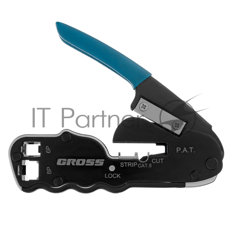 Клещи для обжима телефонных и компьютерных клемм RJ45, 8P и RJ11/12, 6P, компакт., CAT5// Gross