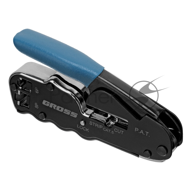 Клещи для обжима телефонных и компьютерных клемм RJ45, 8P и RJ11/12, 6P, компакт., CAT5// Gross