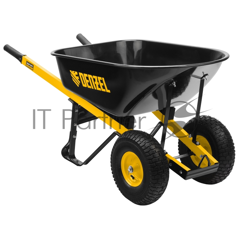 Тачка строительная, усиленная, объем 140 л, 250 кг, двухколесная, колесо 15х6.00-6// Denzel