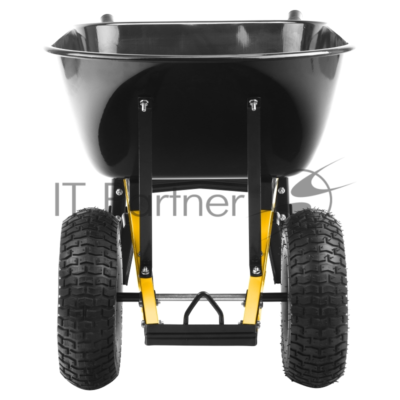 Тачка строительная, усиленная, объем 140 л, 250 кг, двухколесная, колесо 15х6.00-6// Denzel