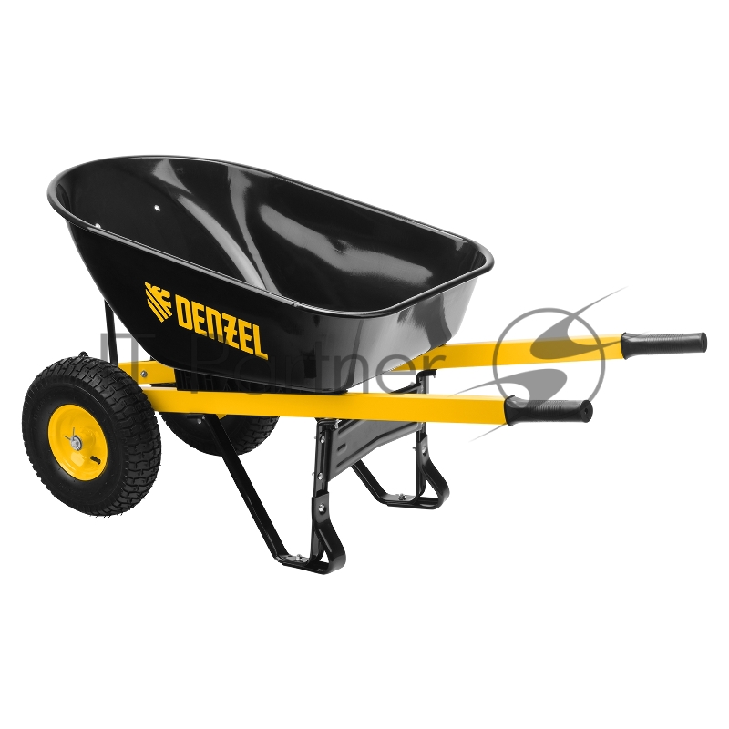 Тачка строительная, усиленная, объем 140 л, 250 кг, двухколесная, колесо 15х6.00-6// Denzel