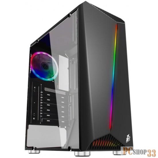 Корпус 1STPLAYER RAINBOW R3 / ATX, tempered glass side panel / 3x 120mm LED fan inc. / R3-3R1
