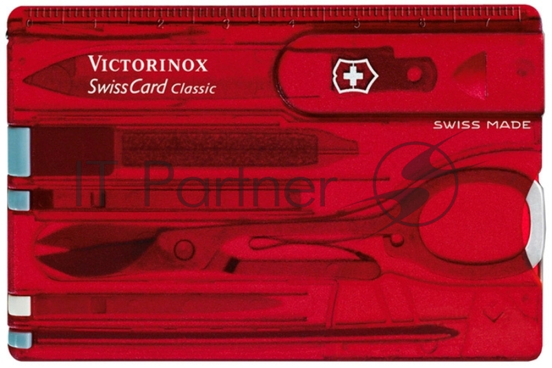 Швейцарская карта Victorinox SwissCard Classic (0.7107) красный коробка подарочная