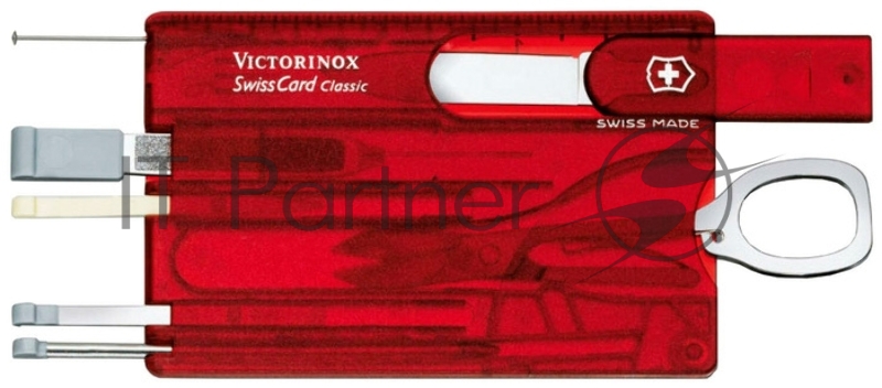 Швейцарская карта Victorinox SwissCard Classic (0.7107) красный коробка подарочная