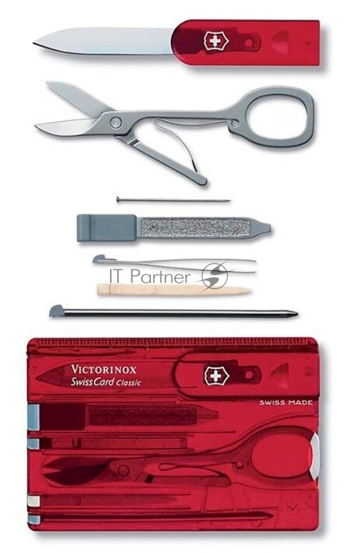 Швейцарская карта Victorinox SwissCard Classic (0.7107) красный коробка подарочная