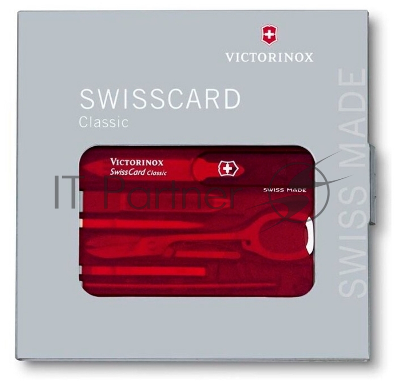 Швейцарская карта Victorinox SwissCard Classic (0.7107) красный коробка подарочная
