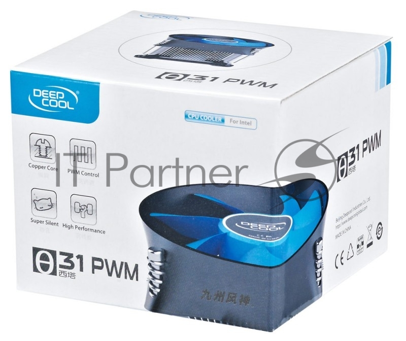 Кулер Deepcool THETA 31 PWM {Soc-1150/1155/1156, 4pin, 18-33dB, Al+Cu, 95W, 450g, screw}