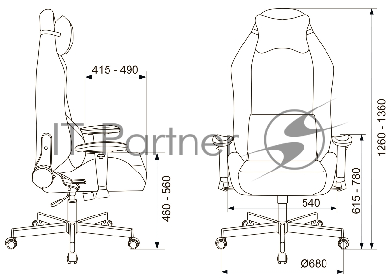 Кресло игровое Knight T1 коралловый экомех с подголов. крестовина металл
