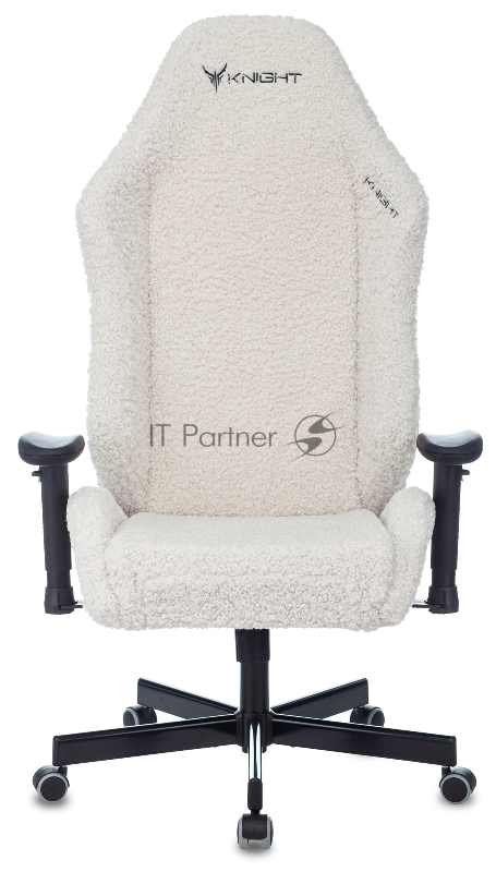 Кресло игровое Knight T1 молочный экомех с подголов. крестовина металл