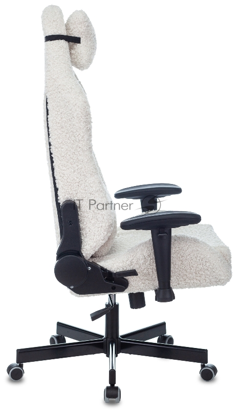 Кресло игровое Knight T1 молочный экомех с подголов. крестовина металл