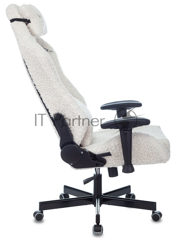 Кресло игровое Knight T1 молочный экомех с подголов. крестовина металл