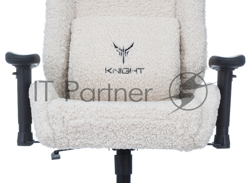 Кресло игровое Knight T1 молочный экомех с подголов. крестовина металл