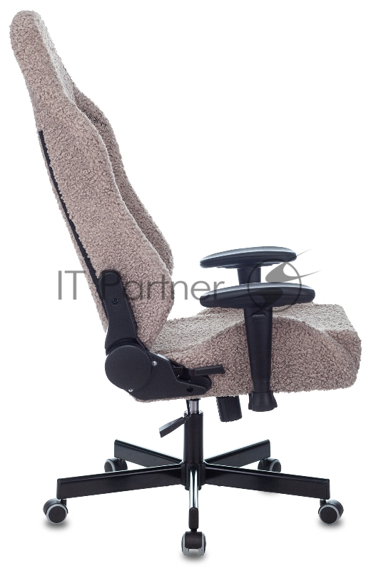 Кресло игровое Knight T1 серый экомех с подголов. крестовина металл