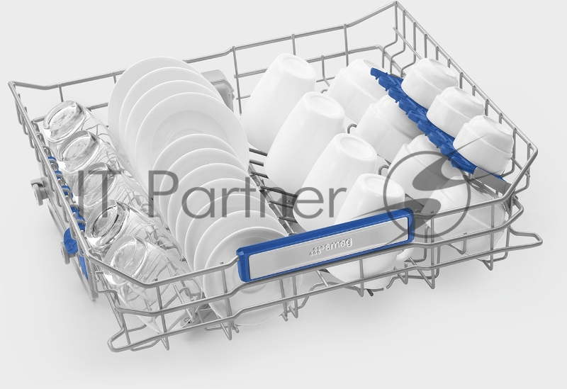 Встраиваемая посудомоечная машина SMEG/ Полностью встраиваемая посудомоечная машина, 60 см, Загрузка 13 комплектов посуды, 5 программ, 1/2 загрузка,уровень шума: 43 дБ(А),класс энергоэффективности C,LED-подсветка