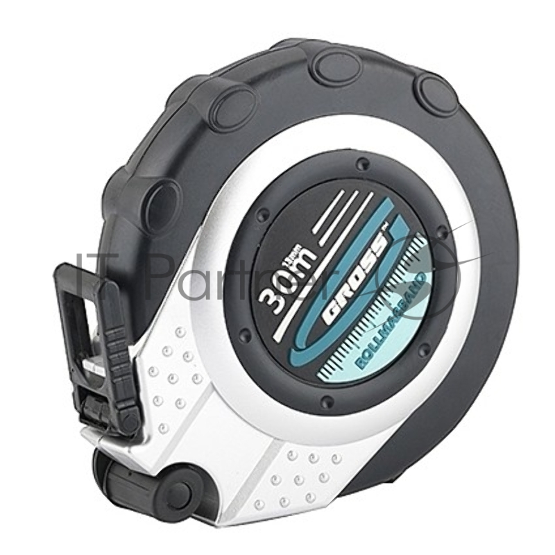 Рулетка геодезическая 30 м х 13 мм, закр. корп., металл. лента, нейлон// Gross