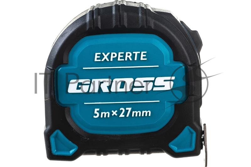 Рулетка Experte, 5 м x 27 мм, двухкомпон. корпус, магнит, двухстор. разметка, нейлон// Gross