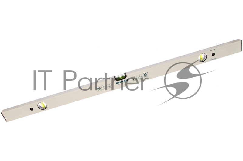 Уровень алюминиевый, 1000 мм, фрезерованный, 3 глазка, магнитный// Gross