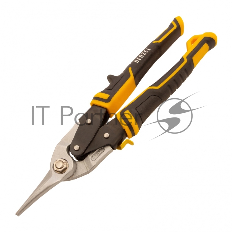 Ножницы по металлу,270мм, прямой рез,сталь-CrMo, трехкомп.рук-ки // Denzel
