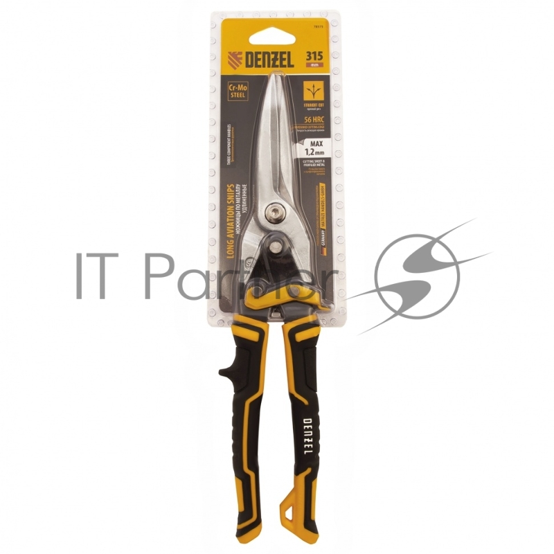 Ножницы по металлу,315мм, прямой проходной рез,сталь-CrMo, трехкомп.рук-ки // Denzel