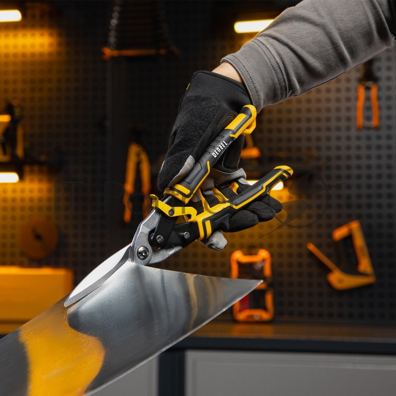 Ножницы по металлу,315мм, прямой проходной рез,сталь-CrMo, трехкомп.рук-ки // Denzel