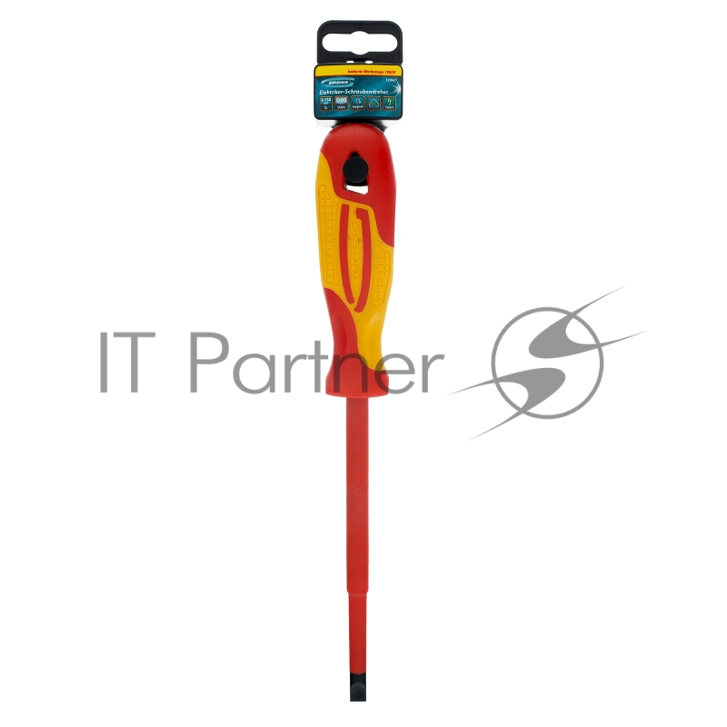 Отвертка GROSS 12945 диэлектрическая sl8х150мм crmo до 1000в двухкомпонентная рукоятка