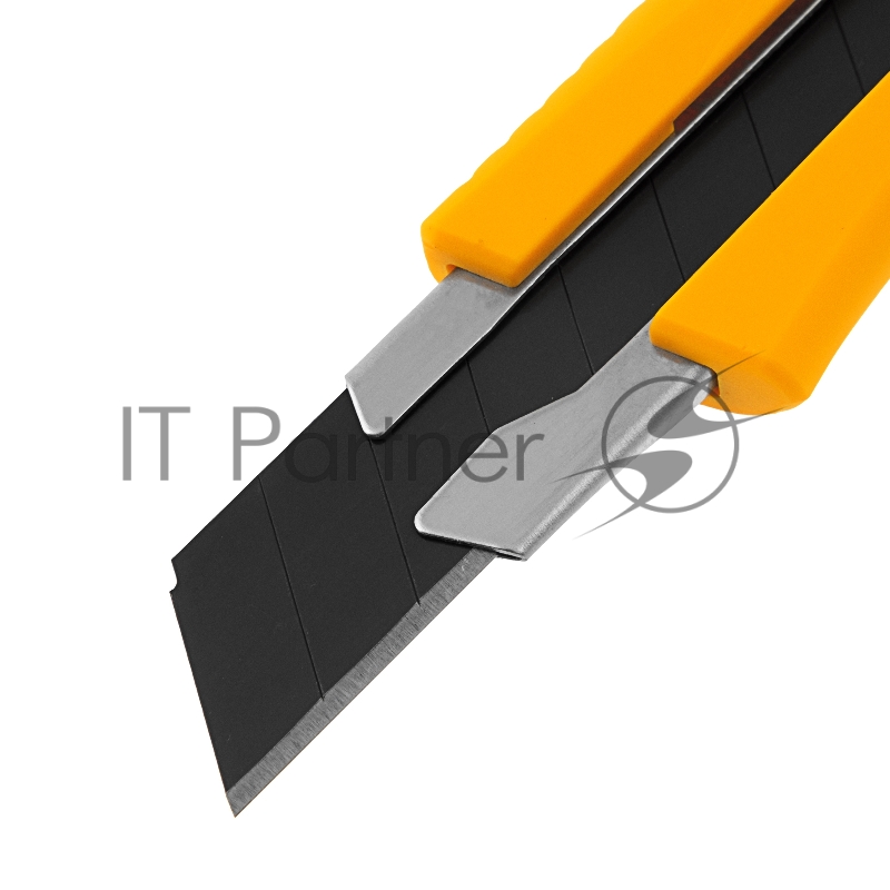 Нож, 18 мм, сменное лезвие, SK4, метал. направляющая, винтовой фиксатор// Denzel