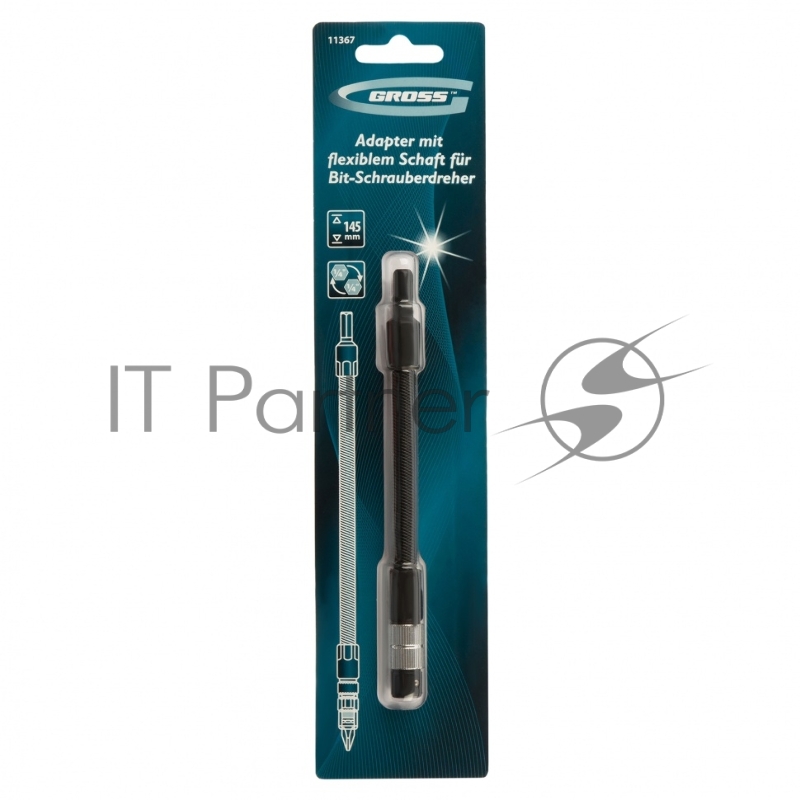 Гибкий переходник для бит, 145мм, 1/4// Gross