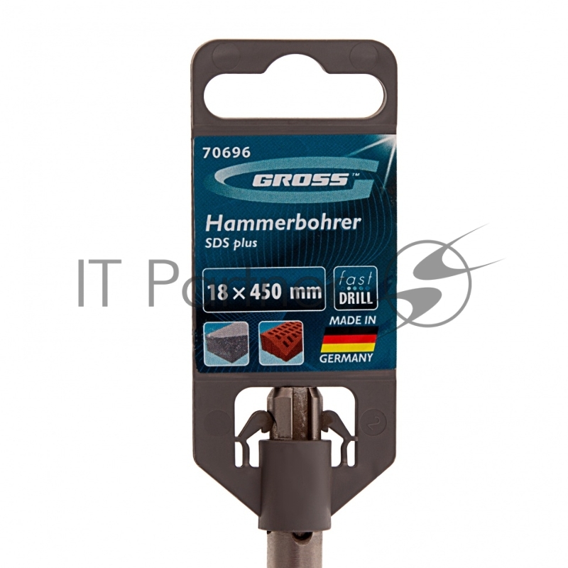 Бур по бетону PRO, 18 х 450 мм, SDS PLUS// Gross