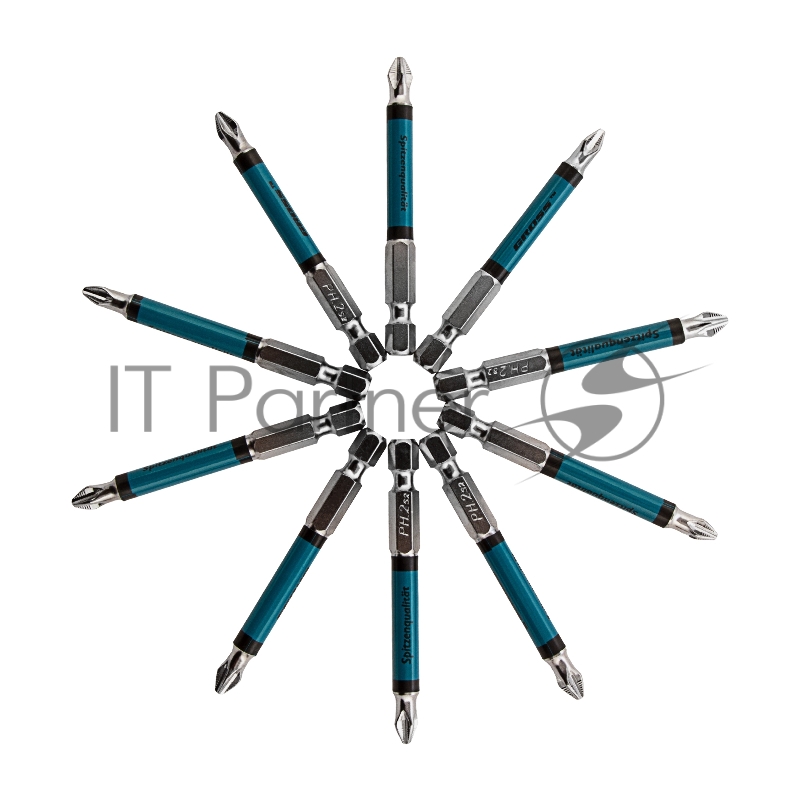 Набор бит PH2 х70, сталь S2, круглый профиль, 10 шт.// Gross