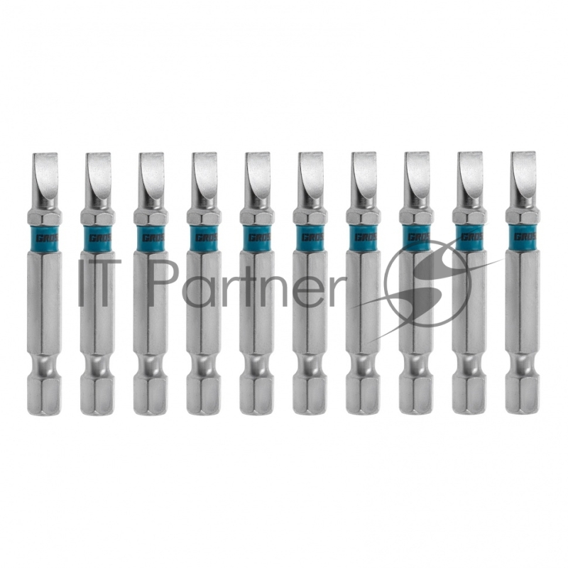 Набор бит SL5,0х50, сталь S2, 10шт.// Gross