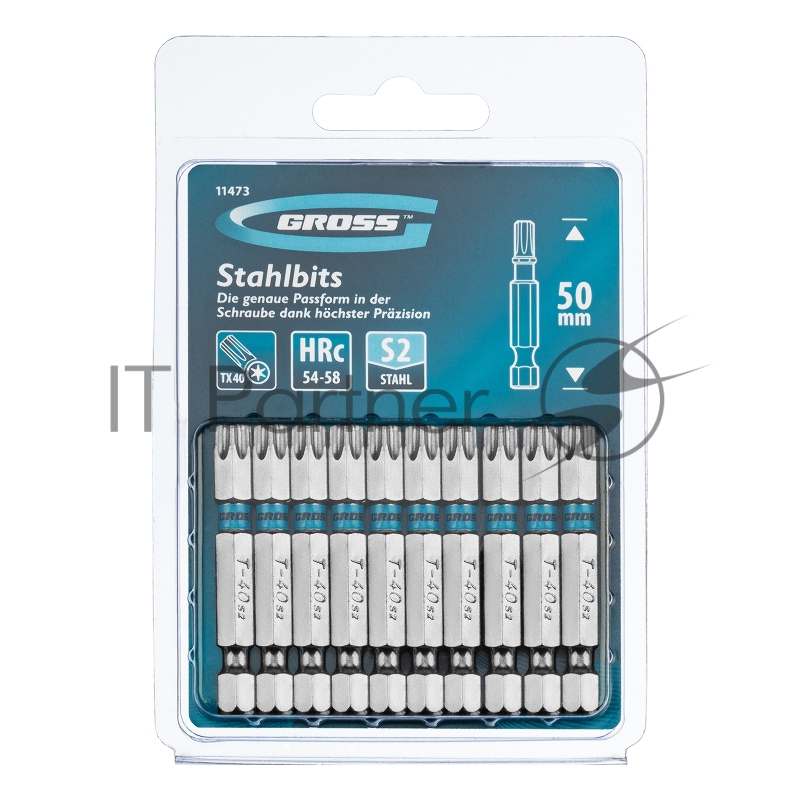 Набор бит TORX 40х50, сталь S2, 10 шт.// Gross