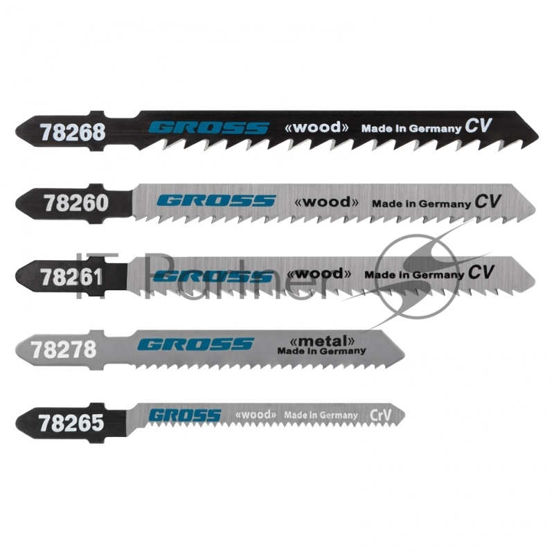 Набор полотен для электролобзика универсальный, 5шт.,// Gross