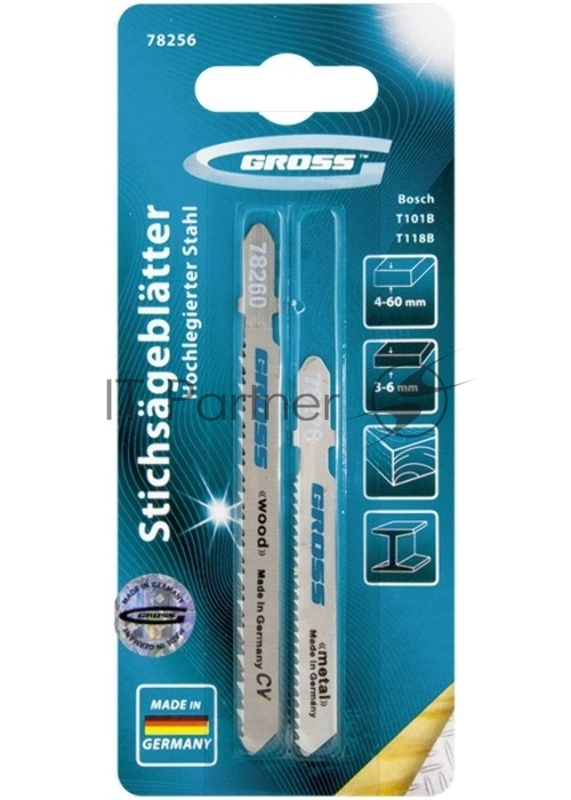 Набор полотен для электролобзика универсальный, 2шт.// Gross