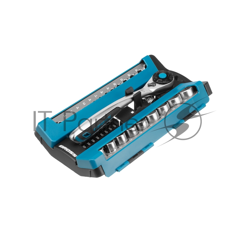 Набор торцевых головок, трещотка 120 зубьев, 41 предмет, 1/2, 1/4, CrV// Gross